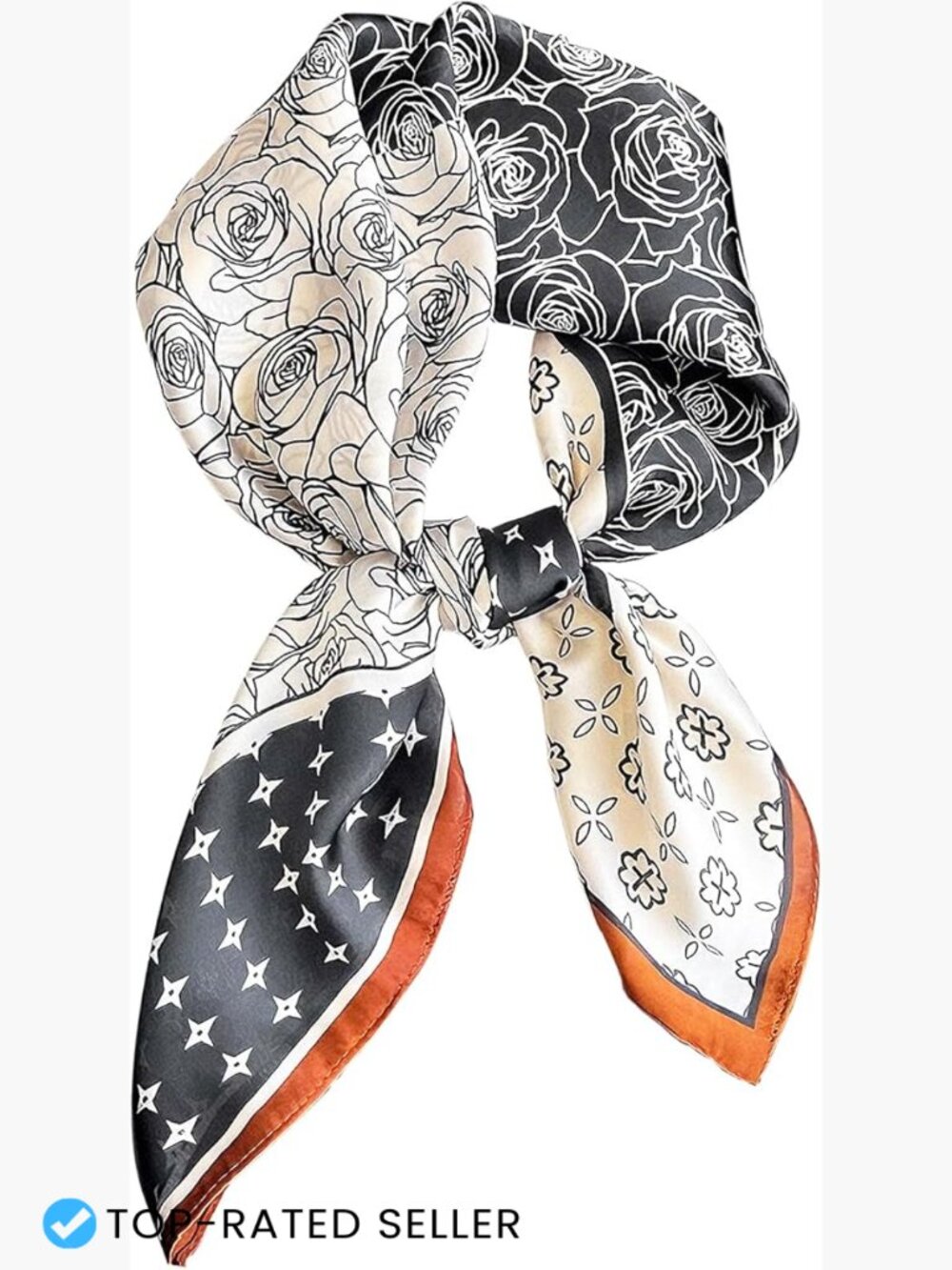 Satin Bandana Scarf Lightweight Fashion Wrap Hair Accessory Multipurpose
